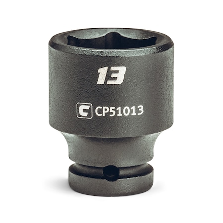 1/4 In Drive 13 Mm 6-Point Metric Shallow Impact Socket